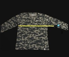 Carhartt Men’s Camo Long Sleeve Crew Neck Relaxed Fit Logo Cotton Knit T-Shirt M