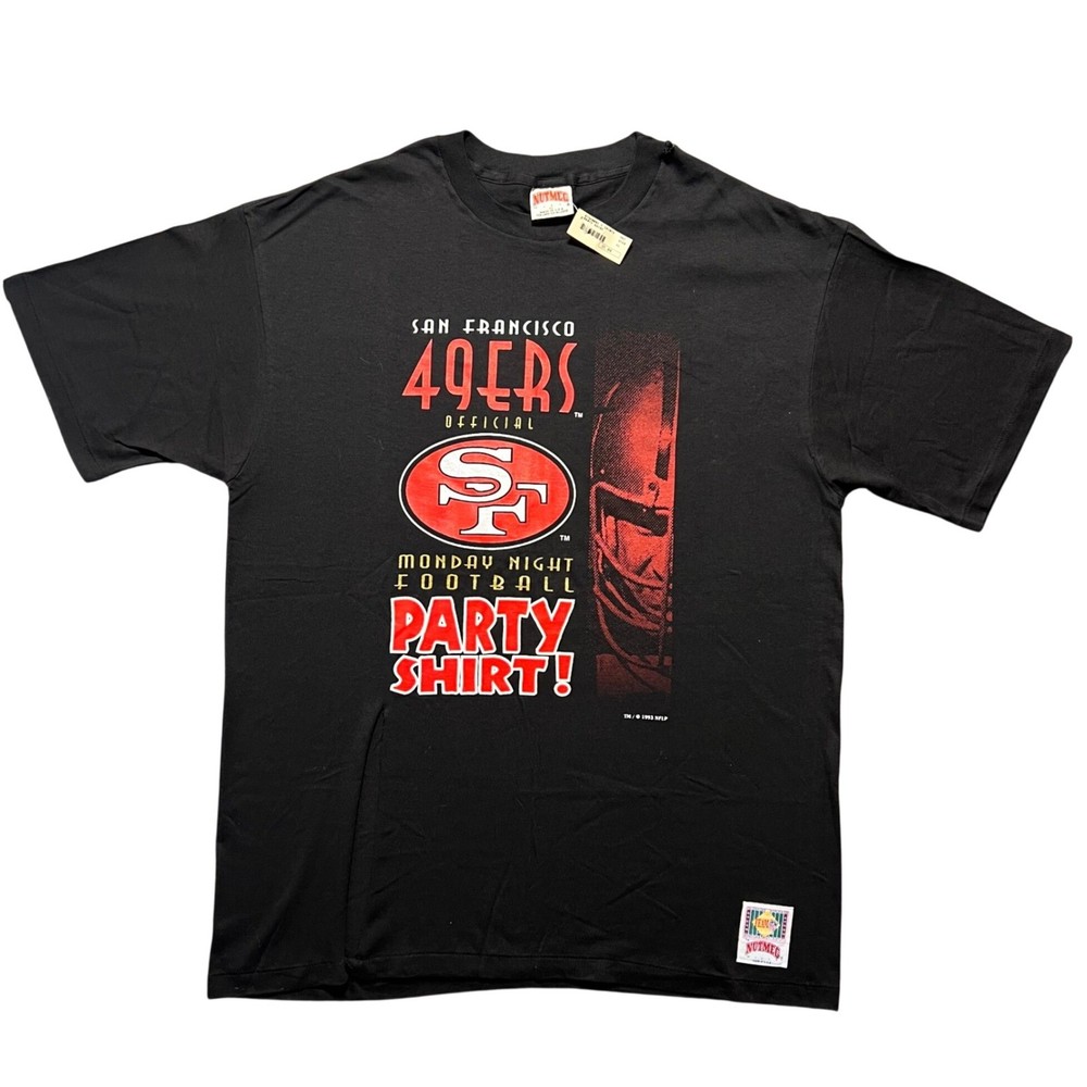 Vintage 90s San Francisco 49ers T Shirt 1993 Nutmeg Single Stitch Thrashed XL