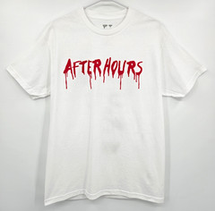 Official The Weeknd x Vlone After Hours Blood Drip T-Shirt White Tee Men’s Large