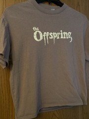 The Offspring – Light Brown Shirt Featuring Images Of First 10 LP Releases – XXS