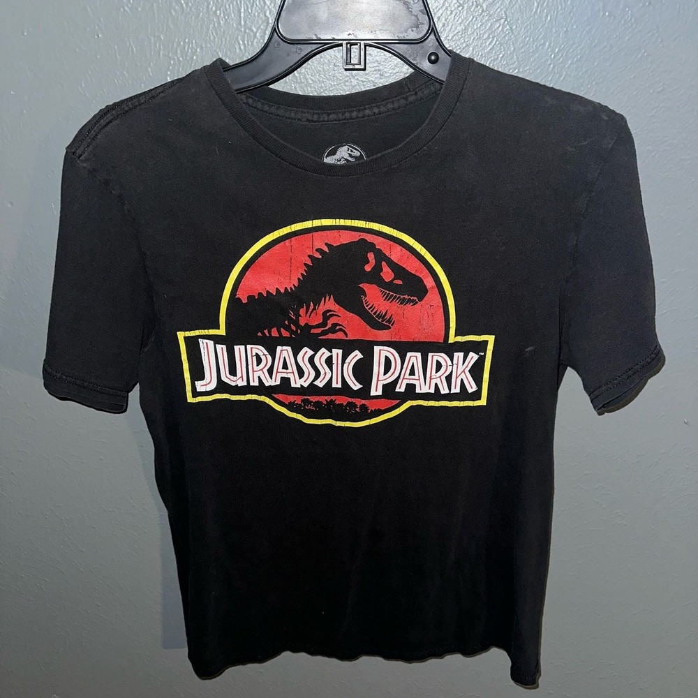 Jurassic Park Distressed T-Rex Logo Graphic T-Shirt