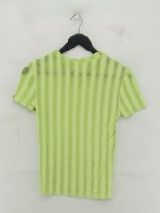 Olaf Benz Men’s T-Shirt S Green Striped Polyamide with Elastane Basic