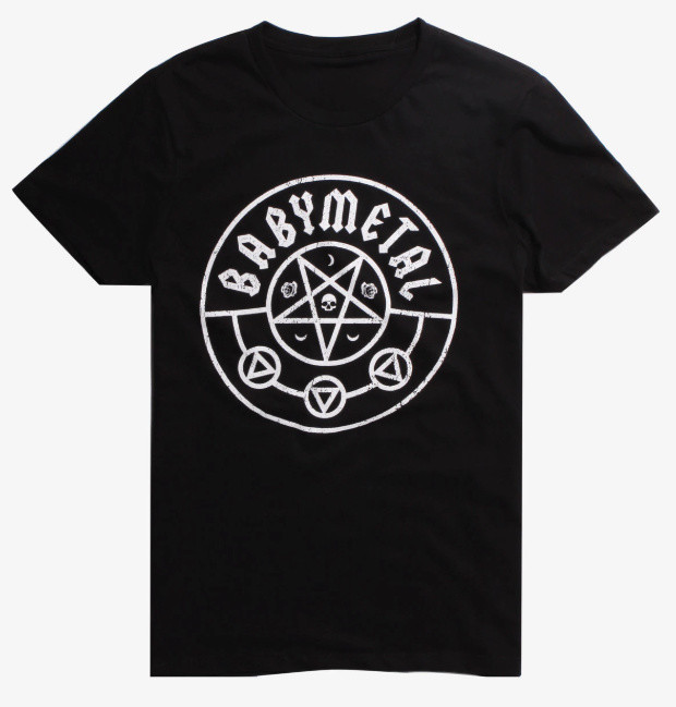 Babymetal PENTAGRAM JAPANESE METAL IDOL BAND T-Shirt NWT Licensed & Official