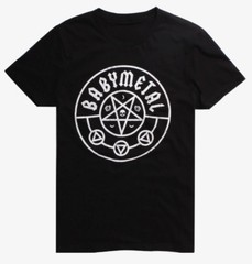 Babymetal PENTAGRAM JAPANESE METAL IDOL BAND T-Shirt NWT Licensed & Official