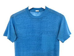 S/M Vtg 70s Blue Blank Paper Thin Burnout Distressed Skate Dogtown 50/50 T-Shirt