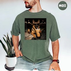 Custom Dog Iced Coffee Comfort Tee Personalized Pet Drink Lover Gift