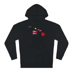 State Love-Hawaii Red/Blue Variation Unisex Hooded Sweatshirt