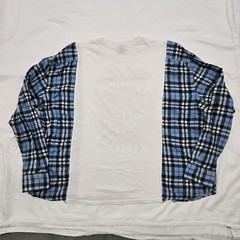 Mens MEDIUM Sublime Oversized Flannel T-Shirt Sun Graphic Tee 40oz Freedom Album