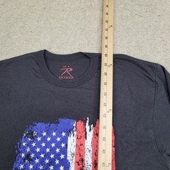 Rothco Long Sleeve T Shirt Mens M Black American Flag Crew Neck