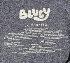 Bluey Men’s Blue Graphic Print Crew Neck Short Sleeve T-Shirt 2X