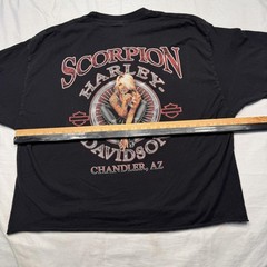 Harley-Davidson Shirt Mens Large Black Skull Scorpion Chandler AZ Pinup Cropped