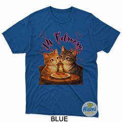Romantic Valentine’S Day Cats Eating Spaghetti T-Shirt