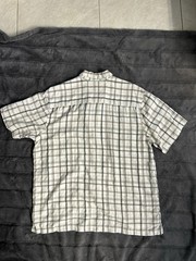 Quiksilver Thrashed Surf Plaid shirt Y2K Distresses Grey vintage 90s XL/TG