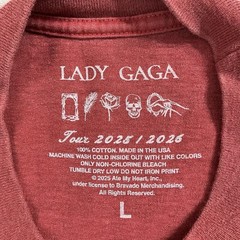 NWT Lady Gaga Shirt Mens Large Red Graphic Print Mayhem Ball Tour Merch Official