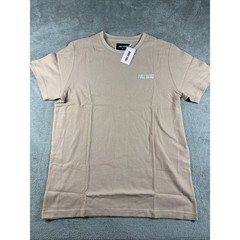 Full Send Tan Striped Collar Waffle Knit Shirt Size Large New
