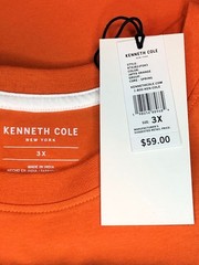 KENNETH COLE Men’s Big & Tall Orange Graphic S/S Crew Neck Tee NWT Size 3X