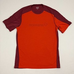 Norrona Falketind Equaliser Merino T-Shirt Mens L / XL Orange Hiking Base Layer