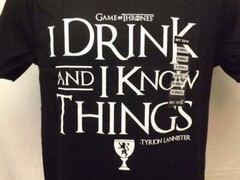 Game of Thrones GOT “I Drink & I Know Things” Mens XS-S-M-L-XL Licensed Shirt