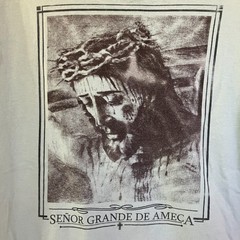 Yazbek Mens Vintage 90s Jesus Christ Cross Jalisco Mexico Shirt Medium Green GDD