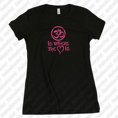 “Om Is Where The Heart Is” T-Shirt Spiritual Namaste Yoga Pants Meditation Hatha