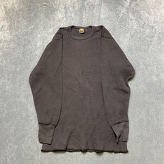 VTG Greatland Thermal Shirt Men Large Black Waffle Knit Long Sleeve Pullover Tee
