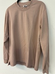 UNIQLO Airism Long Sleeve Crew T-Shirt Dusty Pink Lightweight Stretch Men’s M