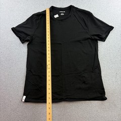Lacoste Shirt Mens Large Black Short Sleeve Tagless Crewneck T-Shirt Adult