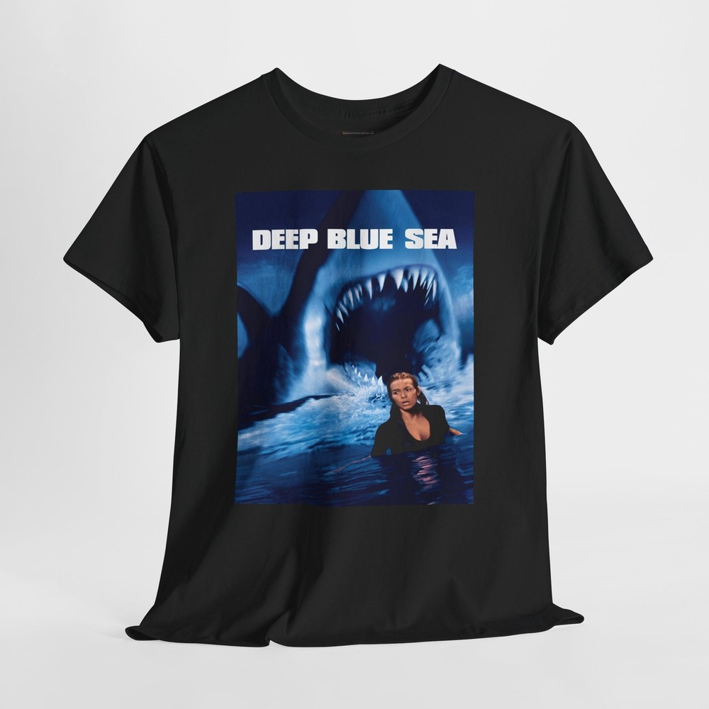 Deep Blue Sea 1999 Retro Movie Poster Horror Unisex Graphic T-Shirt