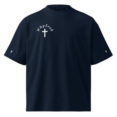 Unisex organic oversized high neck t-shirt