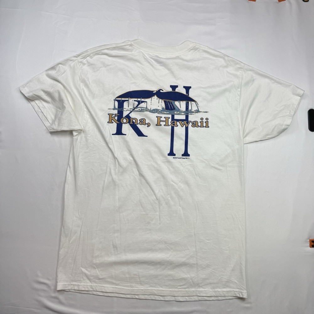 Vintage 2000 Y2k t-Shirt Kona Hawaii Hanes Size Adult Large 21.5×31 inches vtg