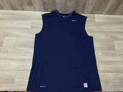Nike Pro Combat Sleeveless Shirt Men’s XL Lot Of 2 Fitted Blue & Black