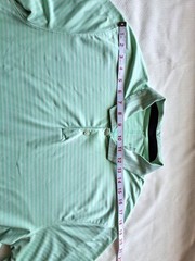 Nike Dri-FIT Men’s Golf Polo Shirt Mint Green White Striped Short Sleeve M