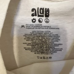 ALAB Graphic T Shirt Mens Medium White Streetwear Y2K Unisex Skater Tee