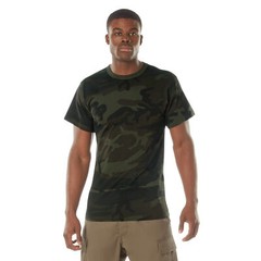 Men’s Midnight Woodland Camo T-Shirt – Stealth Ops Camouflage Short Sleeve Tee