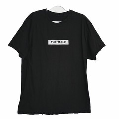 Mens Plain Black Classic Graphic T-Shirt The Table Crewneck Short Sleeves Sz XL