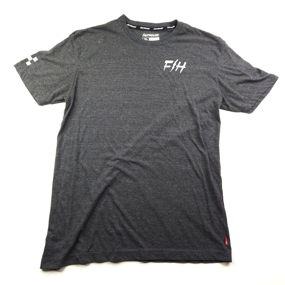 Fasthouse FH Performance Blend Crewneck Tee Shirt Dark Gray Heather XL