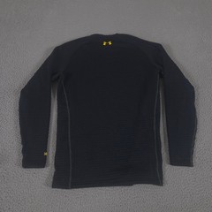 Under Armour Shirt Mens XL Black ColdGear UA Base 4.0 Crew Thermal Fleece Grid