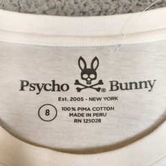 Psycho Bunny Graphic Tee WHITE/Neon (B6U141N1PC) Size 8 = XXL/2XL