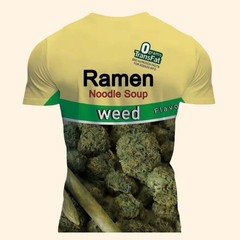 Ramen Noodle Soup Flavor Weed Flavor Marijuana Humor T-Shirt (Size 2XL)