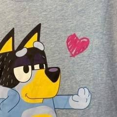 Bluey Men’s XXL Bandit Bingo Family Hearts Shirt Heart 2XL