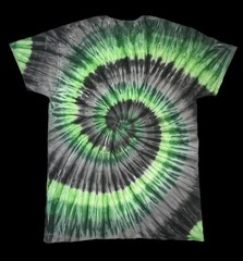 *New* 2XL – Sm Handmade Tie Dye, Lime Graphite Double Spiral, Crew or V-Neck