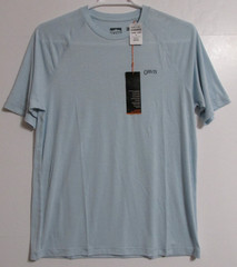Men’s Orvis DriCast Logo Crew Neck Short Sleeve Tee T-Shirt Lt. Blue Size MEDIUM