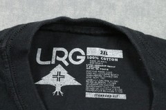 LRG Shirt Mens 2XL Black Graphic Logo Tee Short Sleeve Streetwear Urban Crewneck