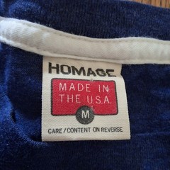 Script HOMAGE Heather Blue T-Shirt – Made In USA – Size Mediumn- VGUC