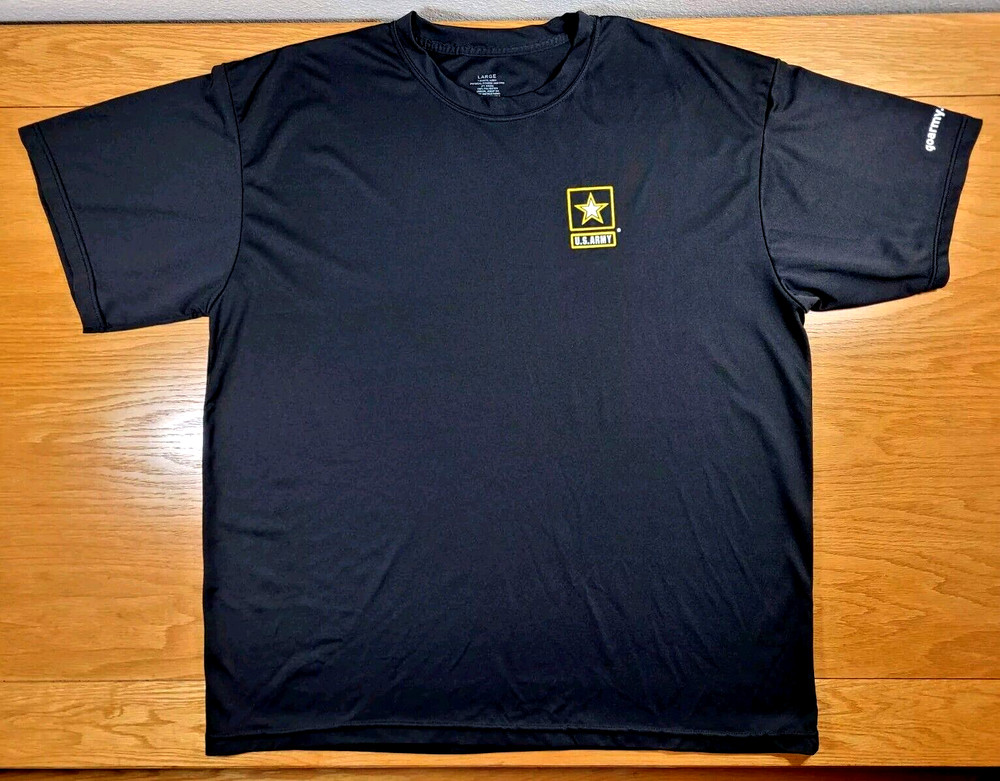 U.S. Army T-shirt Men’s Large Black Yellow Adult Casual Lightweight Athletic Tee