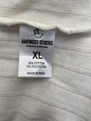 NEW Amongst Others Men’s XL Off White Drop Shoulder Boxy Short Sleeve T-Shirt