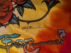 The Grateful Dead Space Your Face Liquid Blue Double sided Tie Dye L 100% Cotton