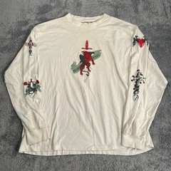 Vintage Hardtail Y2K LONG SLEEVE Chrome Hearts SZ XL DRAGON TIGER SWORD Shirt