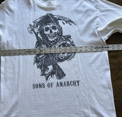 Sons Of Anarchy T Shirt Sz L 2010 Season 3 Fox TV Show Biker Skull Grim Reaper