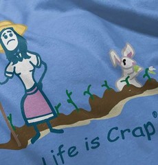 Life is Crap Gardening Garden Funny Gift Womens Graphic Crewneck T Shirt Tee